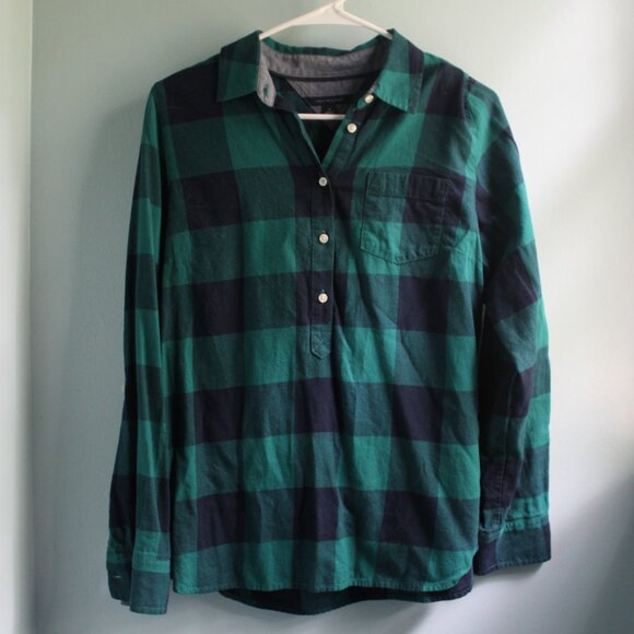 Blue & green Tommy Hilfiger flannel, size M - Picture 1 of 3